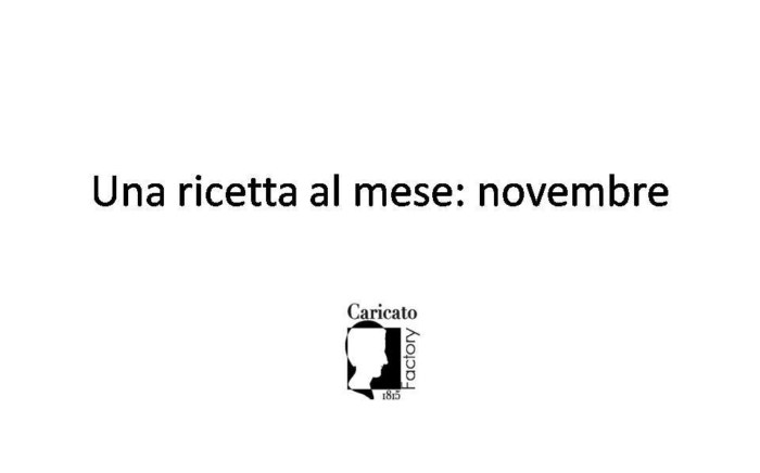 11 Una ricetta al mese Novembre